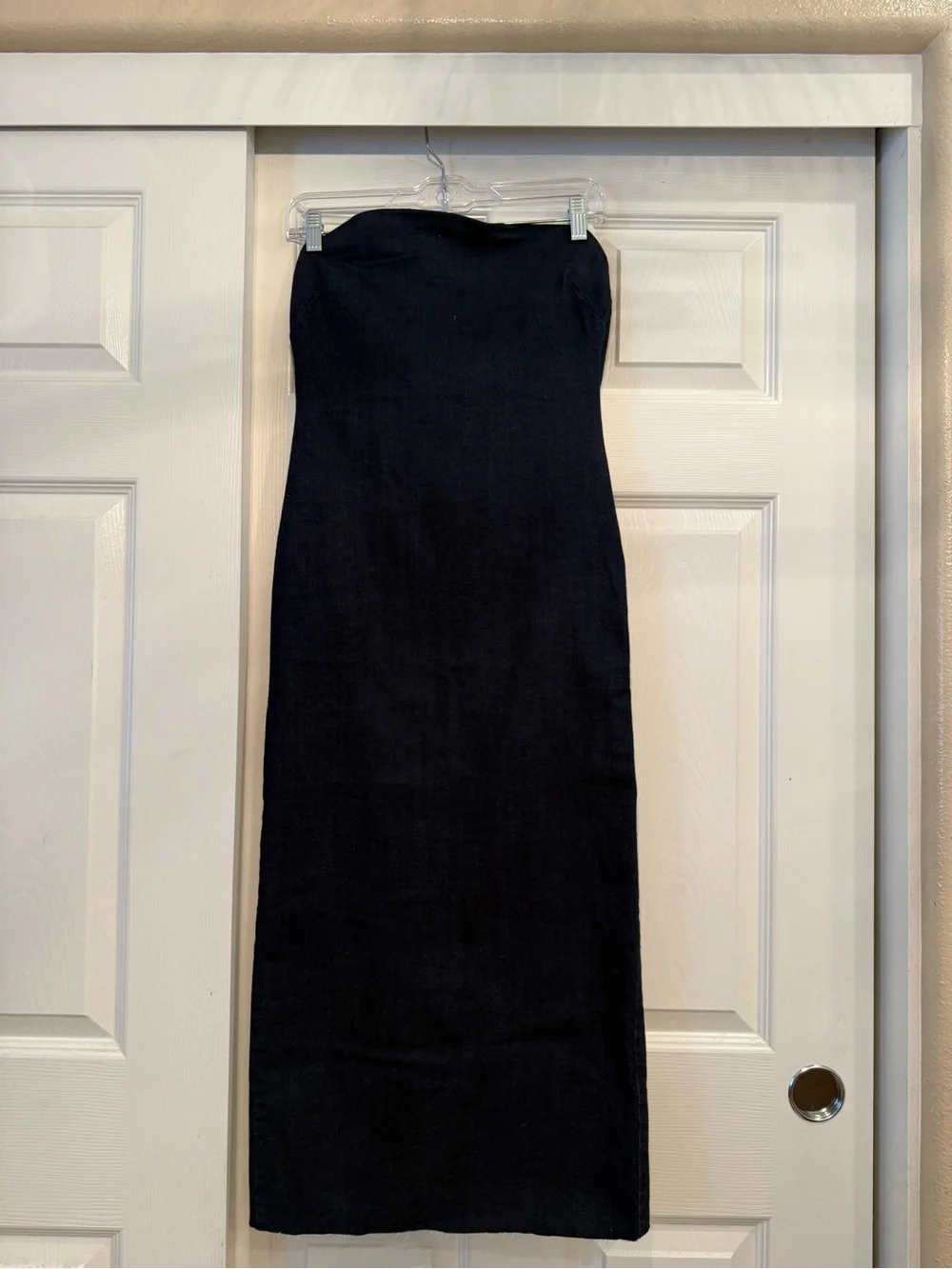 Zara Dark Blue Denim Jacket with Zipper Trim - Picture 1 of 4